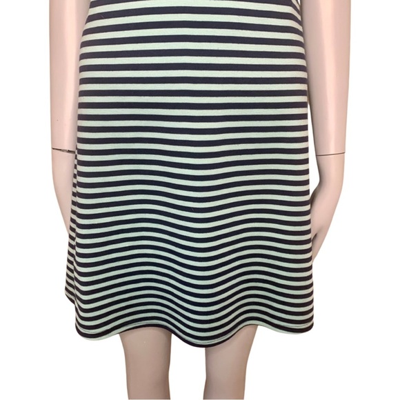 FREE PEOPLE Beach Striped Dress Navy Multi Knit Cover Up Short Sleeves Casual - Picture 10 of 14